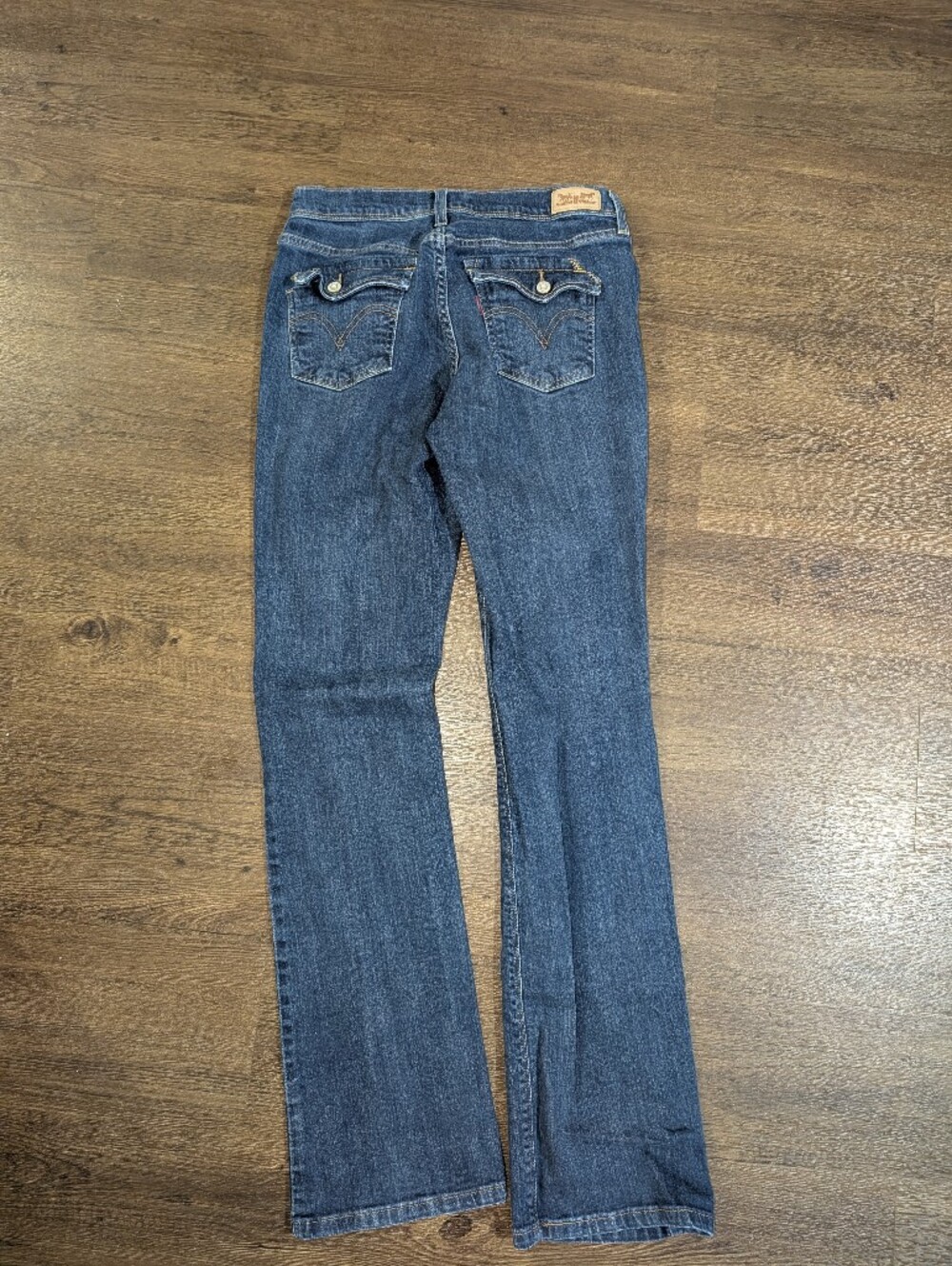 Women's Levi 515 Blue Jeans Size 6 L/C Button Flap Back Pockets Boot Cut